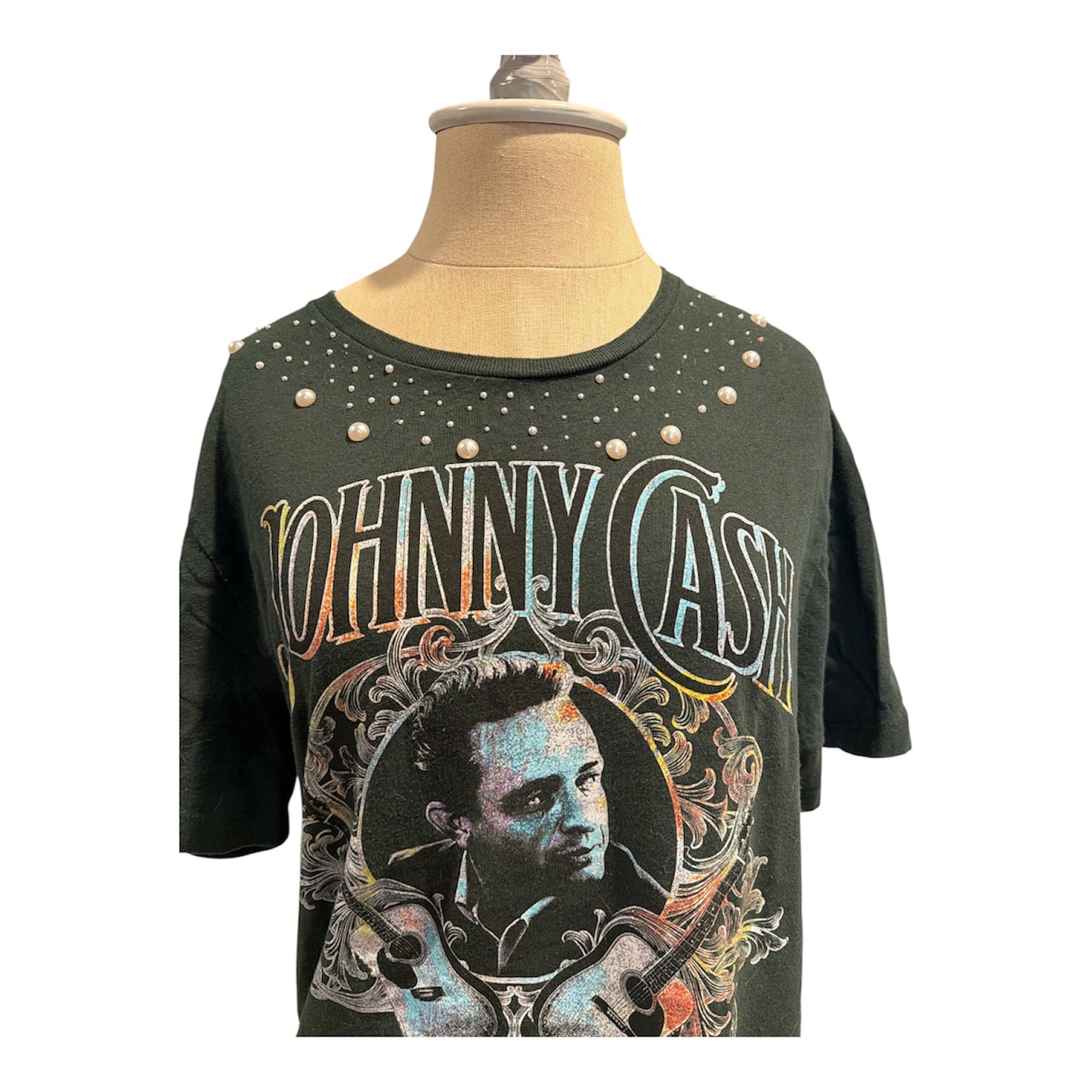 Johnny Cash embellished tee