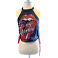 Rolling Stones halter with laced sides