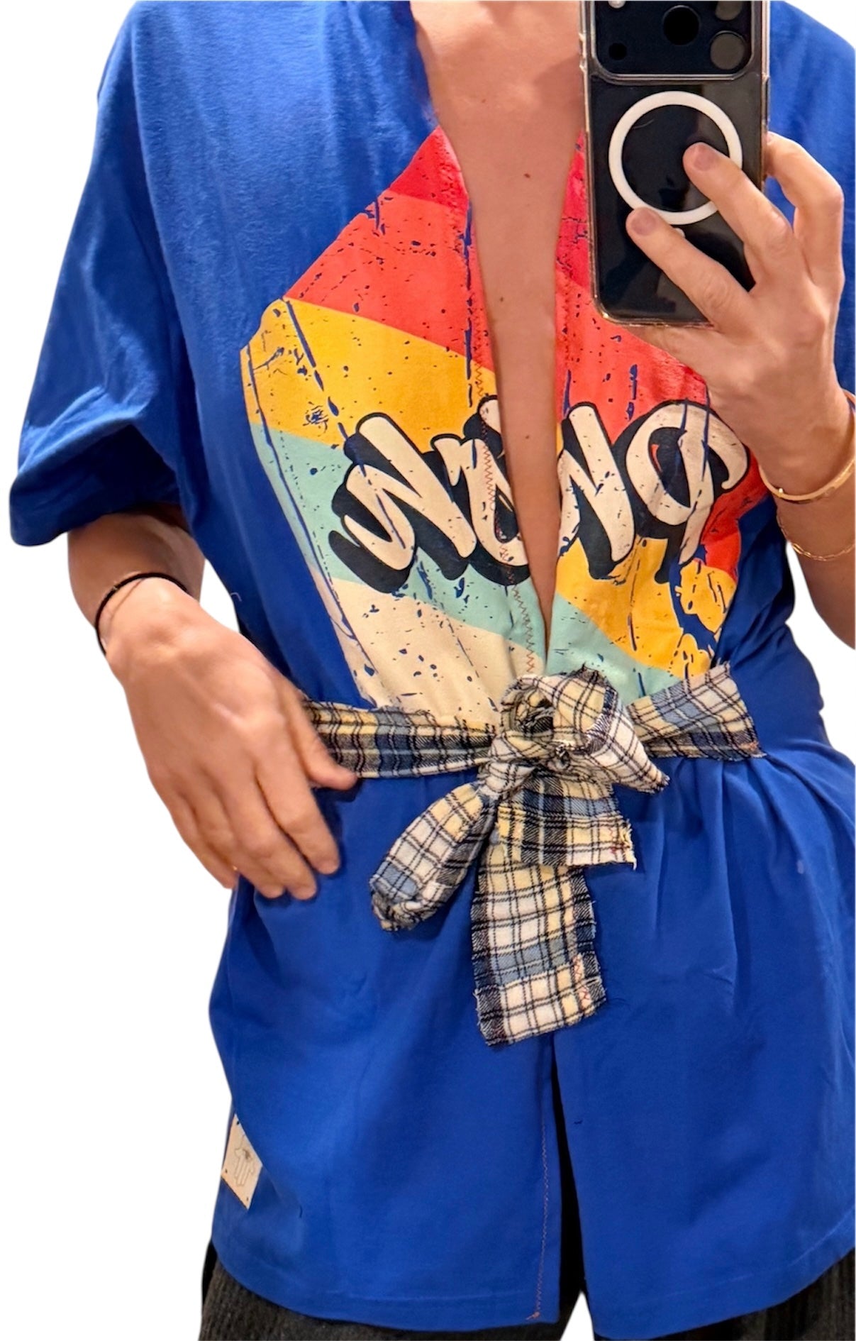 Phish split belted tee