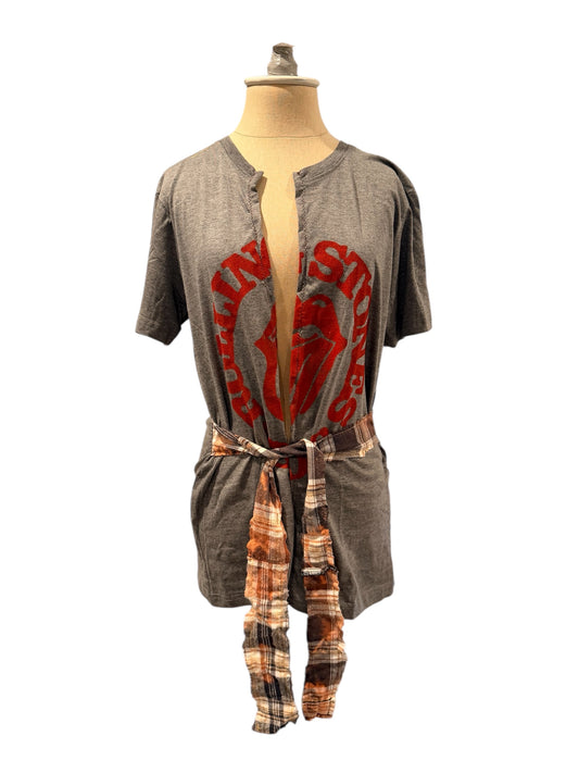 Rolling Stones split belted tee
