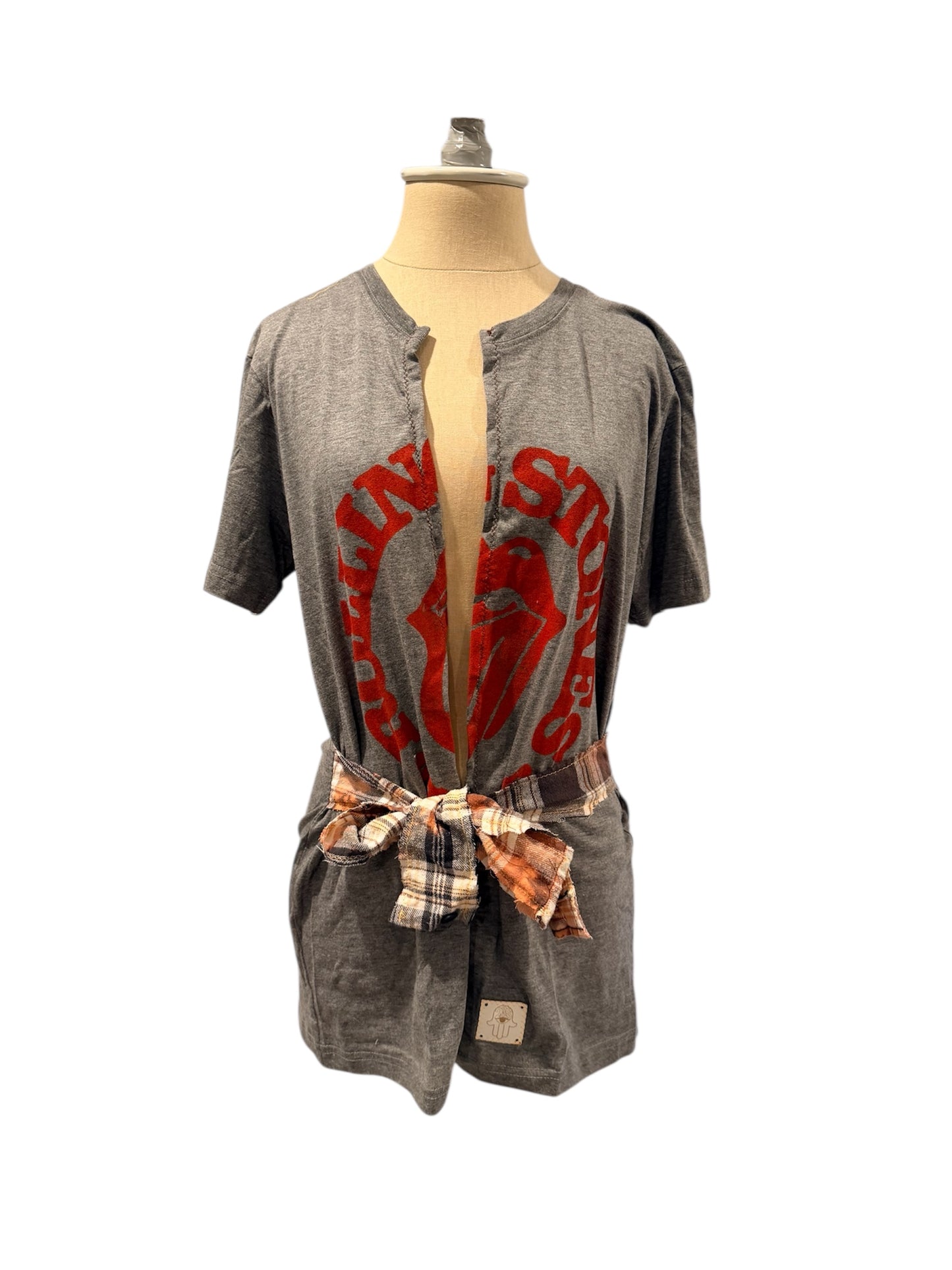 Rolling Stones split belted tee