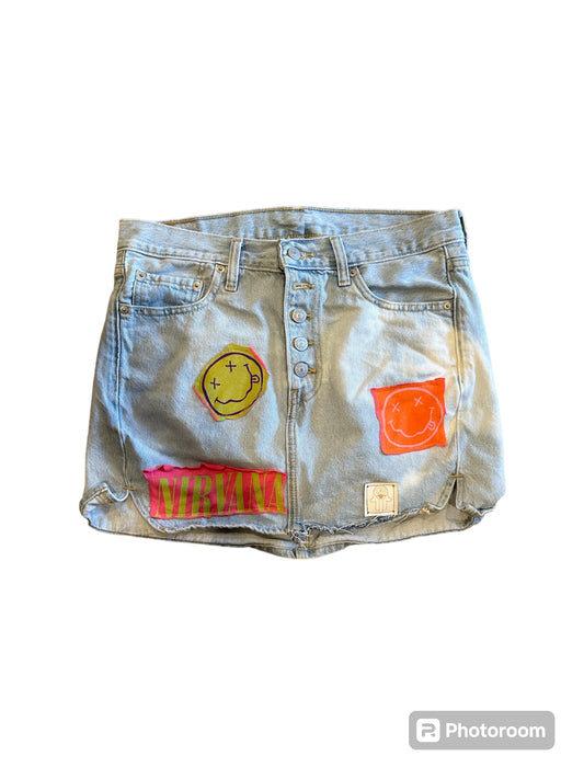 Nirvana vintage denim skirt